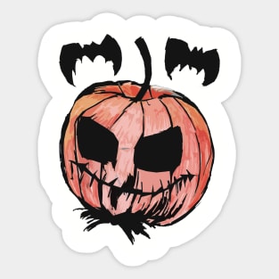 Pumpkin King Black Outline Sticker